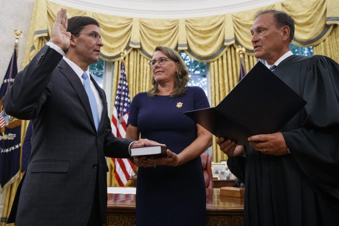 Mark Esper, Leah Esper, Samuel Alito