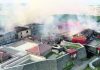 Fire nearly destroys historic Japanese castle