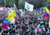 First protester dies in Colombia unrest as marches press on