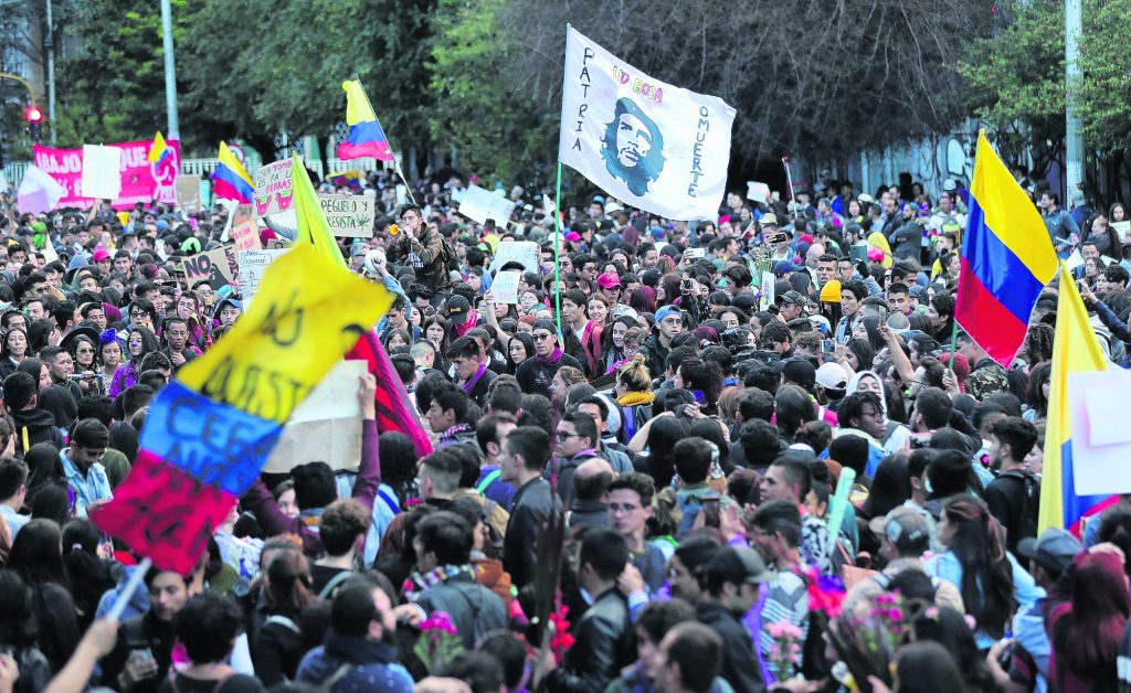 First protester dies in Colombia unrest as marches press on Aruba Today