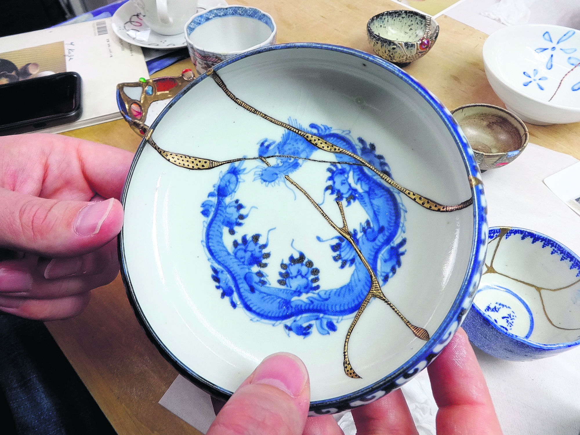 Kintsugi: Broken pottery becomes more beautiful, precious