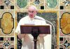 Pope warns of risks from US-Iran tensions in policy speech