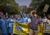 Protest in India’s capital on 2nd day of nationwide strike