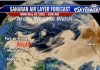 The Saharan Air Layer will be present on the Island for another day