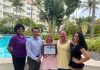 Honoring of a loyal visitor at Marriott Ocean Club