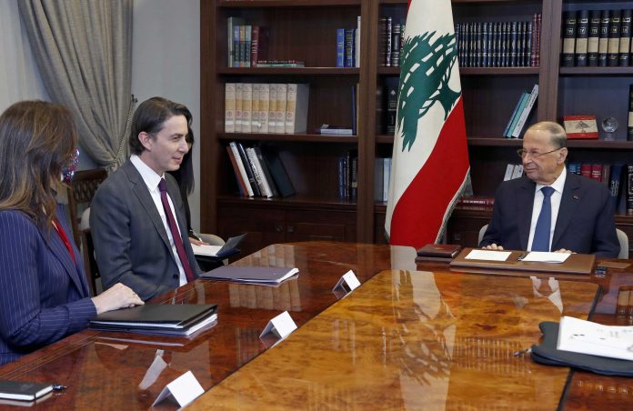 Michel Aoun, Amos Hochstein, Dorothy Shea