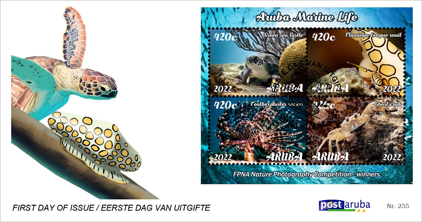 Post Aruba emits its stamp series 'Marine Life'; On a collaboration with Aruba  National Park Foundation – Aruba Today