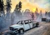 Crews protect homes as California fire burns near Yosemite
