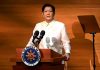Philippine leader vows recovery but quiet on human rights
