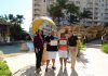 Honoring of loyal visitors at Marriot Aruba Surf Club; Marcy Acevedo and Iris Rivera