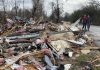 Tornadoes fueled by record highs wrecked homes around South