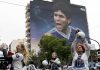 A giant Maradona emerges in Argentina, days before World Cup