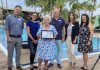 The Aruba Tourism Authority honor loyal visitors on the island Manchebo Beach Resort & Spa; Mrs. Madeleine Stucki