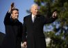 Biden, Macron vow unity against Russia, discuss trade row
