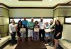 Aruba Tourism Authority honored loyal visitors at Marriott Surf Club Aruba; Charles & Kathie Andrieu, Perry & Sue Mulligan, Don & Mary Alhart