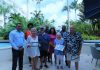 Aruba Tourism Authority honored loyal visitors at Marriott Aruba Ocean Club; Anthony & Beverly Giuliante and Allan & Nancy Lesser