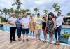 Aruba Tourism Authority honored loyal visitors at Manchebo Beach Resort & Spa; Mr. Michael & Mrs. Katherine Webb; Mr. Herb & Mrs. Sue Montgomery
