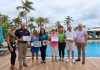 Aruba Tourism Authority honor loyal visitors at Manchebo Beach Resort & Spa; Mr. John & Mrs. Linda Rodolewicz & Mrs. Ronni Davanzo