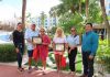 Aruba Tourism Authority honored loyal visitors at Costa Linda Beach Resort; Mrs. Beverly Meyerer, Mr. Chris Friedman & Mrs. Sharon Gordon