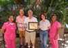 Aruba Tourism Authority honored a loyal visitor at Sasaki Apartments; Mr. Joseph Hyman