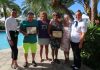 Aruba Tourism Authority honors loyal visitors at Renaissance Ocean Suites! Mrs. Patricia Bofill, Mr. Charles & Mrs. Lorraine Lobacz