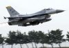 Officials say a U.S. pilot safely ejected before his F-16 crashed into the sea off South Korea