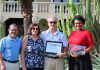 Aruba Tourism Authority honors loyal visitors at Bucuti & Tara Beach Resort! Mr. Richard & Mrs. Cindy Smilowitz
