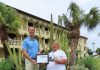 Aruba Tourism Authority honored a loyal visitor at Bucuti & Tara Beach Resort! Ms. Sheri Schmick