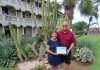 Aruba Tourism Authority honored loyal visitors at Bucuti & Tara Beach Resort! Mr. Michael & Mrs. Pavlette Ceccofiglio
