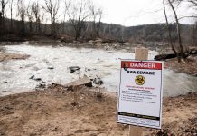Massive sewage spill flowing into Potomac River upstream from Washington