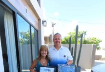 Aruba Tourism Authority honored loyal visitors! Mr. Raymond and Mrs. Maria St Marie from Ludlow
