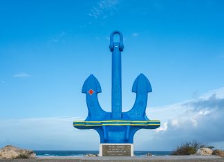 Iconic anchor dressed for the occasion