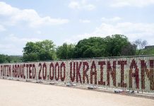 Stuffed toys in U.S. capital symbolize displaced Ukrainian children