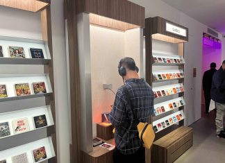 ‘Bookless bookstore’: audio-only book shop opens in New York
