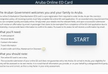 Planning on visiting Aruba? Make sure you have your ED card!
