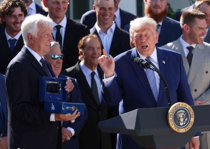 President Trump Welcomes MLB Champion Los Angeles Dodgers To The White House