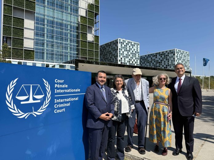 A delegation from the Gaza Tribunal visit the International Criminal Court