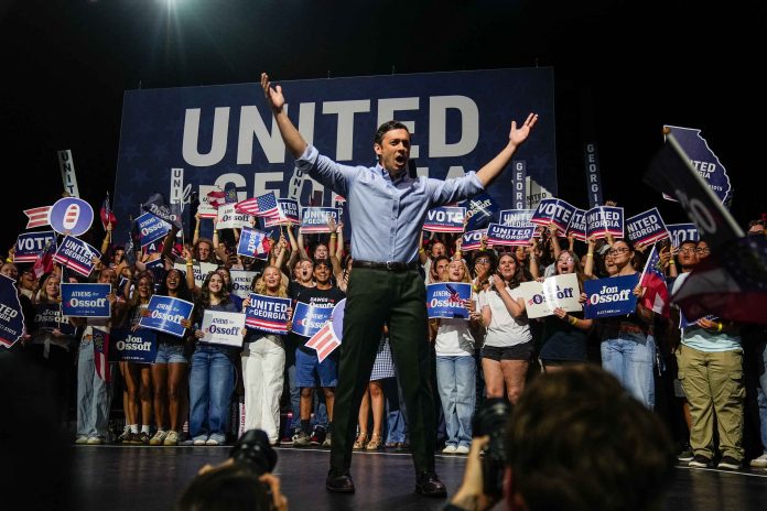 Democratic GA Candidates Jon Ossoff And Keisha Lance Bottoms Hold Rally In Athens