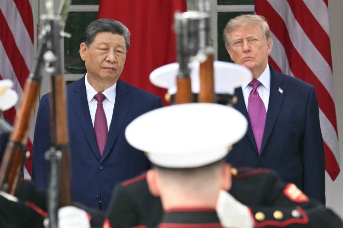 Chinese president Xi Jinping meets Donald Trump at the White House